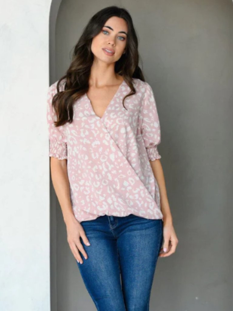 Mauve Animal Print Top